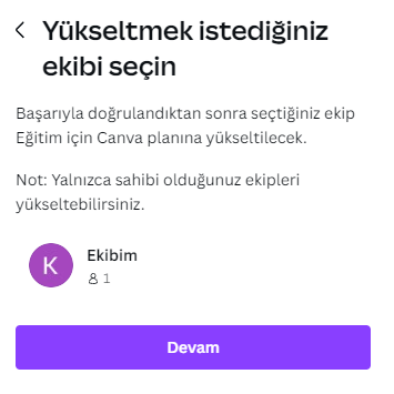 ekip yükseltme