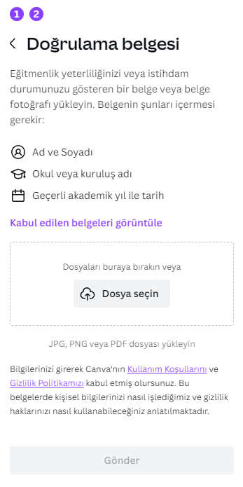 doğrulama belgesi