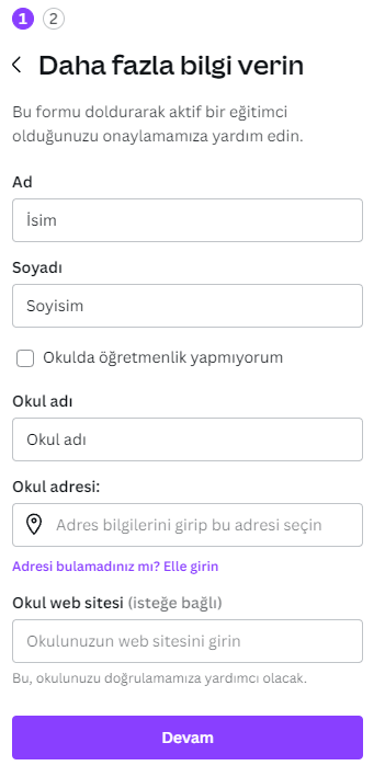 eğitimci onayı